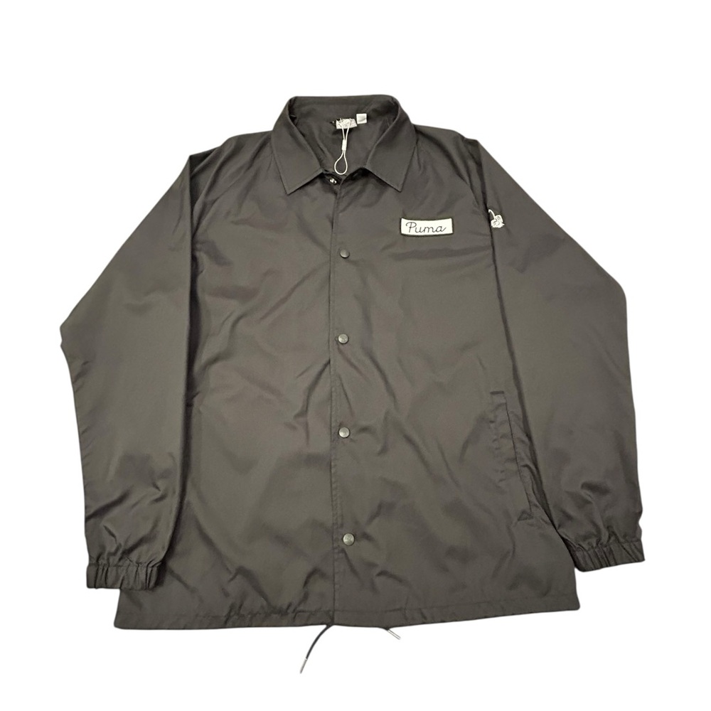 Puma Men's Black Coach’s Jacket XL NWOT Button Up‎ Retro Look